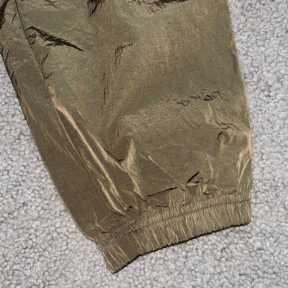 GOOD AMERICAN NYLON PARACHUTE CARGO JOGGER PANTS Chocolate Brown Size 2 = Medium - Picture 5 of 15